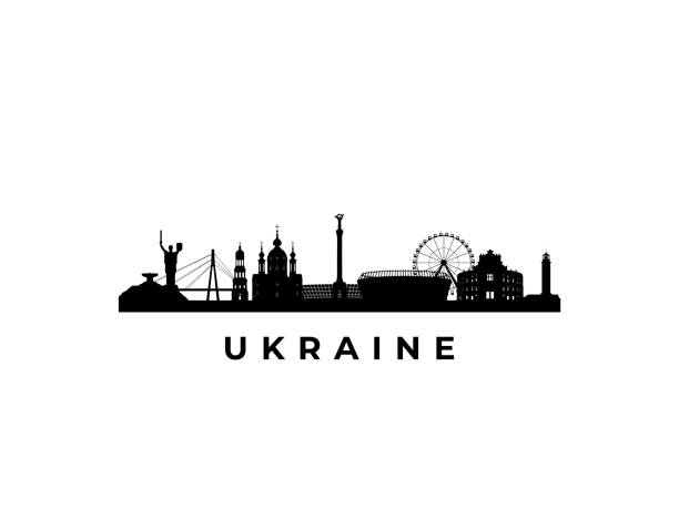 向量烏克蘭天際線。遊覽烏克蘭著名的地標。商務和旅遊概念的介紹，橫幅，網站。 - kiev 幅插畫檔、美工圖案、卡通及圖標