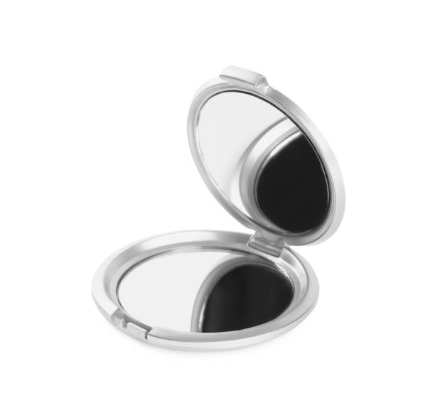 istock Grey cosmetic pocket mirror isolated on white 1320911044
