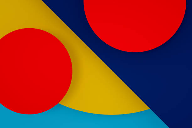 istock Colorful Paper Geometric Shape Layered Background 1320917515