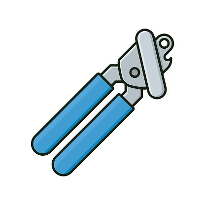 Tin can opener isolated  vector illustration for Can Opener Day on August 24