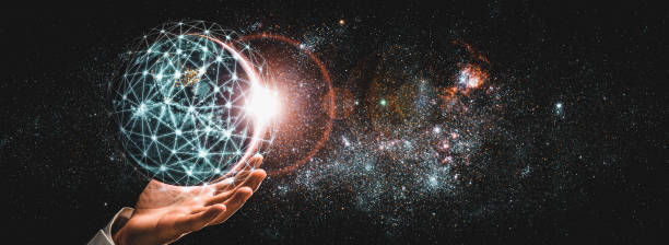 istock Global network connection covering earth with link of innovative perception 1320922444