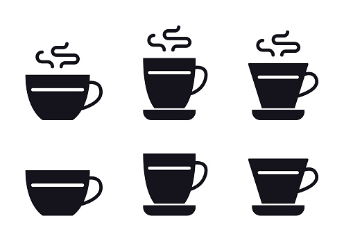 Coffee cup icon. Vector illustration isolated on white background