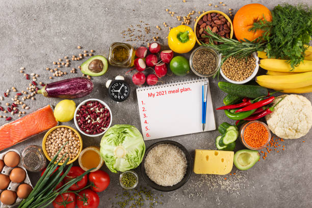 istock balancing food in diet planning. 1320927283