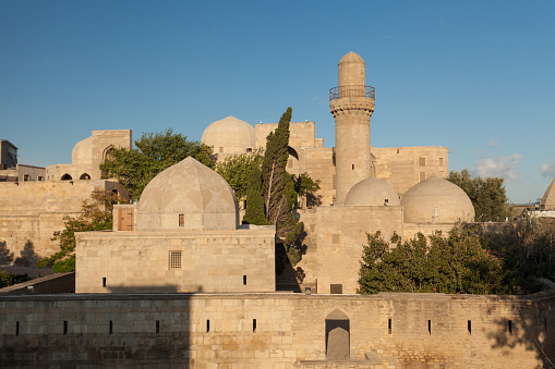 15th-century Palace of the Shirvanshahs, located in the Old City of Baku, Azerbaijan - September 2019,