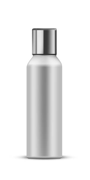 красота контейнер стеклянная буты�лка с крышкой для волос гель, бальзам или лосьон для тела. реалистичная иллюстрация вектора пакета. макет  - hair balsam stock illustrations