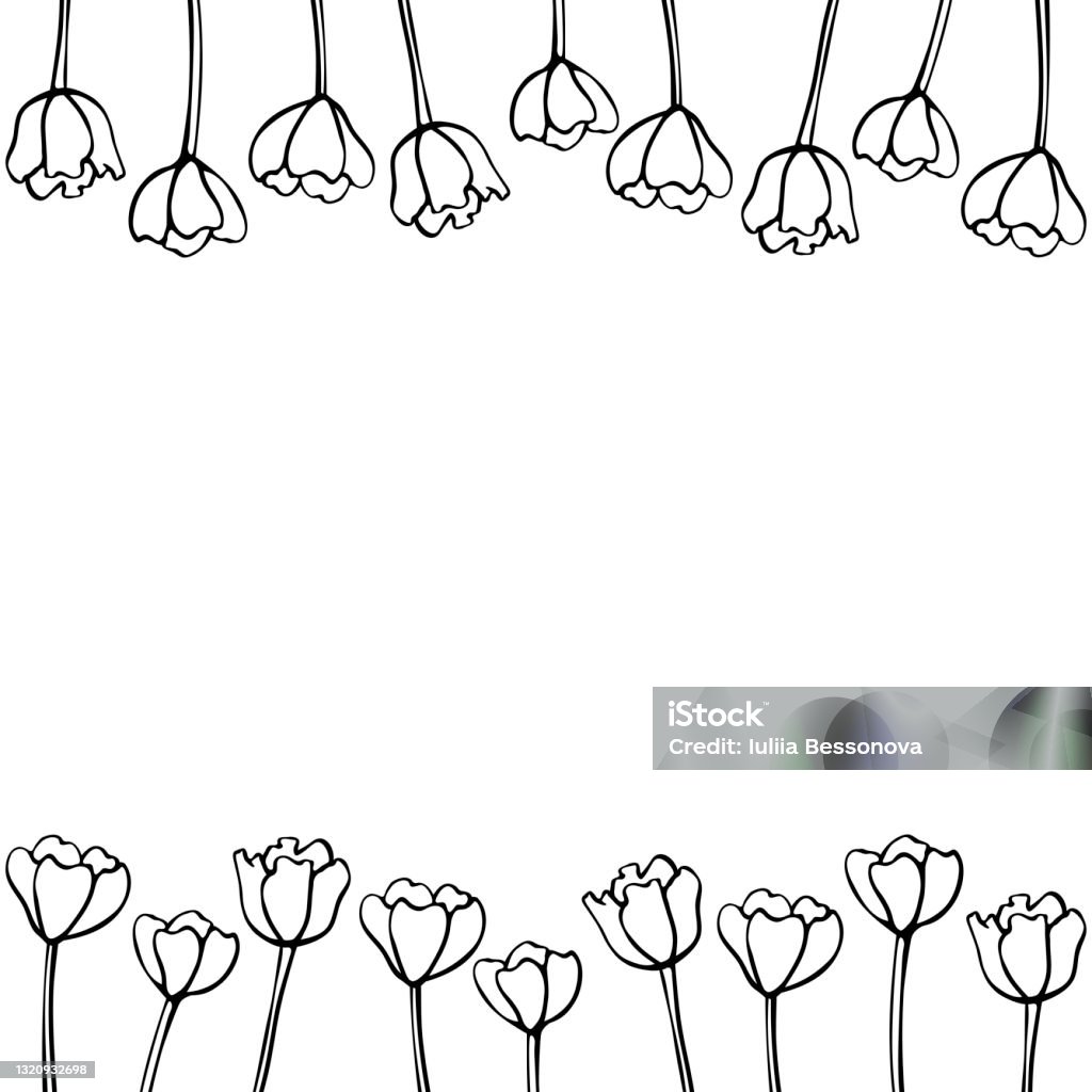 Spring Border Drawing Spring Border Clip Art Black And White