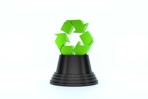Grass Recycle icon isolated. eco friendly concept.