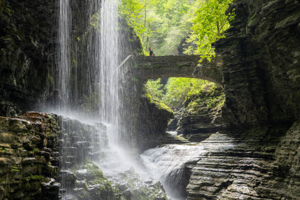 Schiessentmpel or Schissendmpel Waterfall in Mullerthal, Luxembourg.