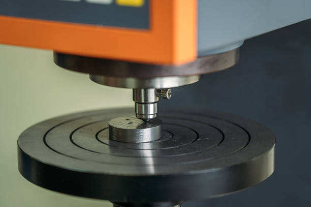 istock Machine for testing metals for strength and deformation in laboratory at metallurgical plant 1320936723