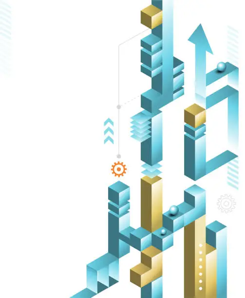 Vector illustration of cubic structures