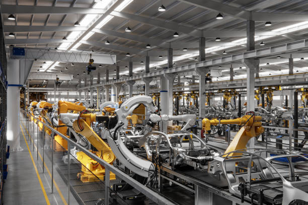 istock Automated car manufacturing plant 1320950334