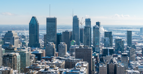 Buildings in Montreal skyline