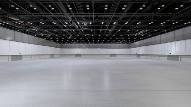 istock Empty hall exhibition center.backdrop for exhibition stands.3d render. 1320951871