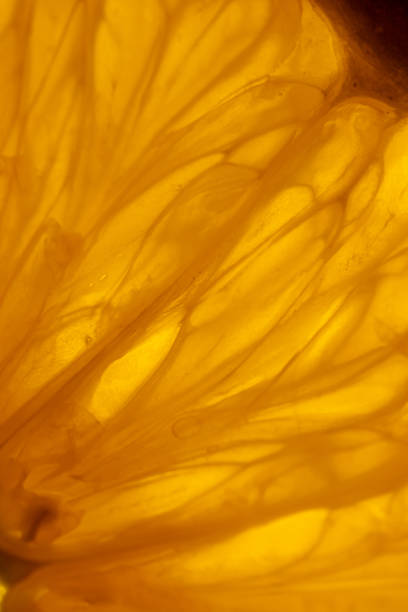 istock Close-up of orange slice 1320953268