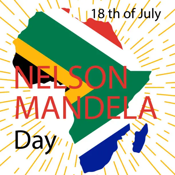 Vector illustration of International Nelson Mandela Day concept.