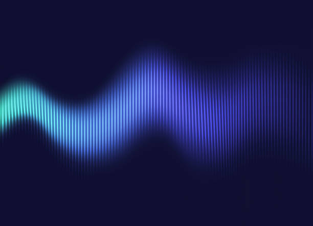faliste wibracje - sprzęt do nagrywania dźwięku stock illustrations