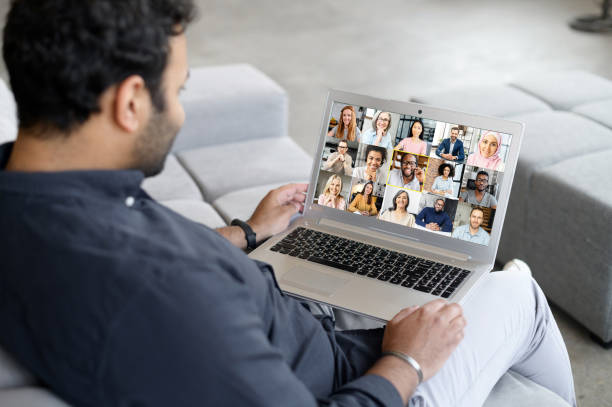 istock A man is using laptop for video meeting 1320959574