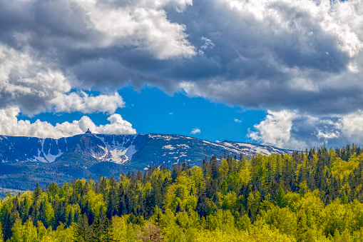 panoramic view of the Karkonosze (Krkonoše) Mountains (Giant Mountains)