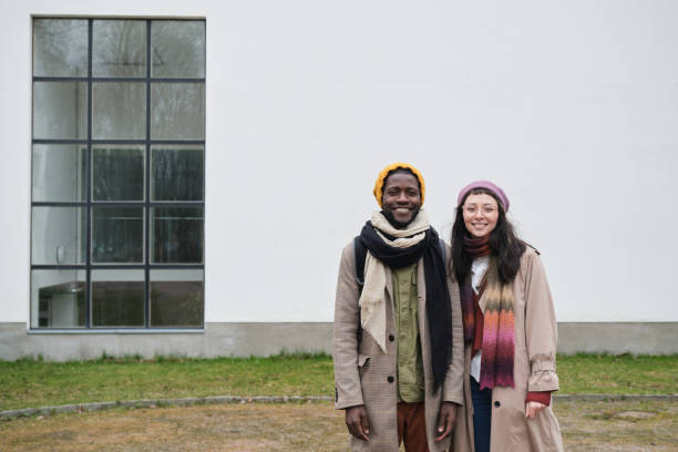istock Young couple standing outdoors 1320962187