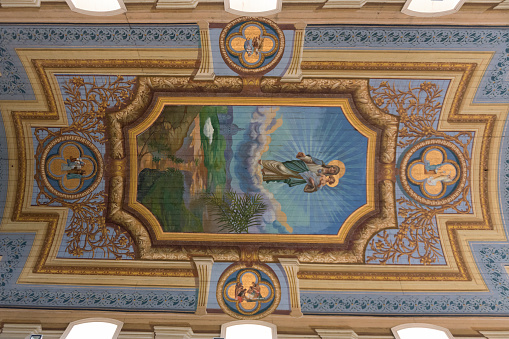 Ceiling detail of Senhor Bom Jesus de Iguape Sanctuary 
built in 1780 on the south coast of the state of São Paulo