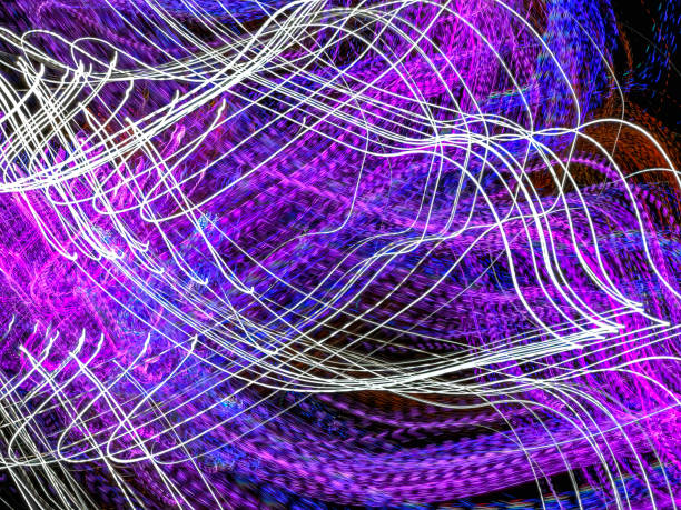 istock Festive light trails in a garden 1320967090