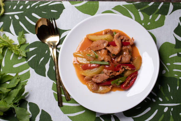 istock Sweet and sour sauce fried with pork 1320969623