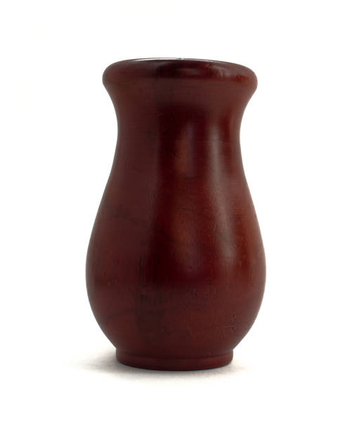 istock Brown wooden jug isolated on a white background 1320971160