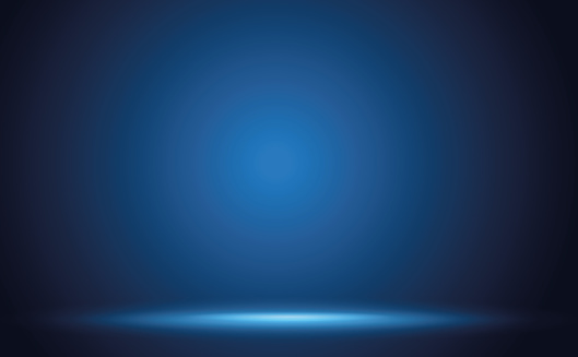 Blue gradient wall studio empty room abstract background with lighting and space for your text.