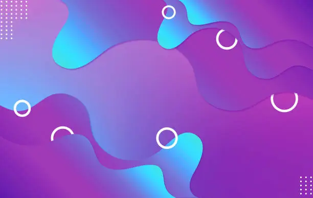 Vector illustration of Creative geometric wallpaper. Trendy gradient shapes composition. fluorescent ultraviolet light.