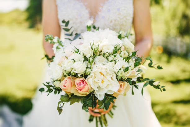 istock Bride and her wedding bouquet. 1320979524