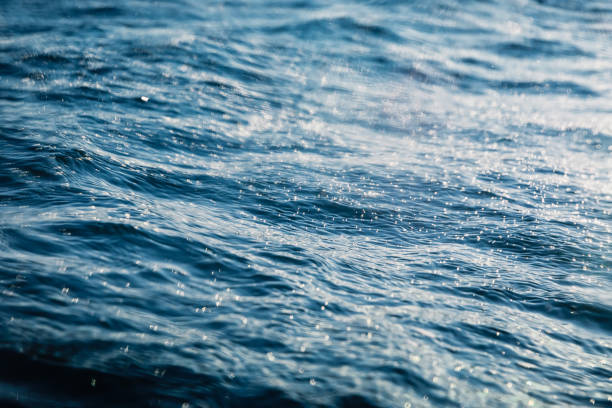 istock Water texture with sea waves, bokeh and drops. Liquid background 1320982483