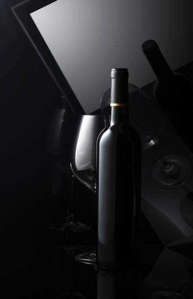 istock Unopened bottle of red wine. 1320986755