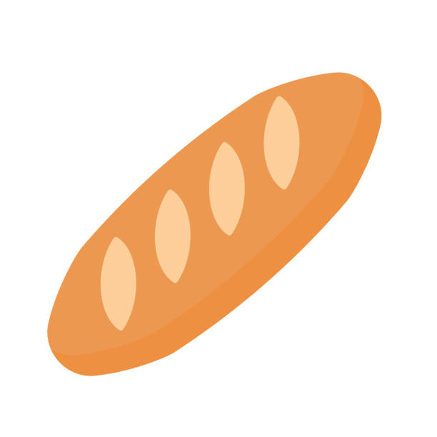 Simple And Cute Illustration Of Baguette Simple And Cute Illustration Of Baguette gorenjska stock illustrations