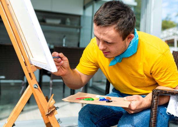 istock Teenage boy artist 1320990562