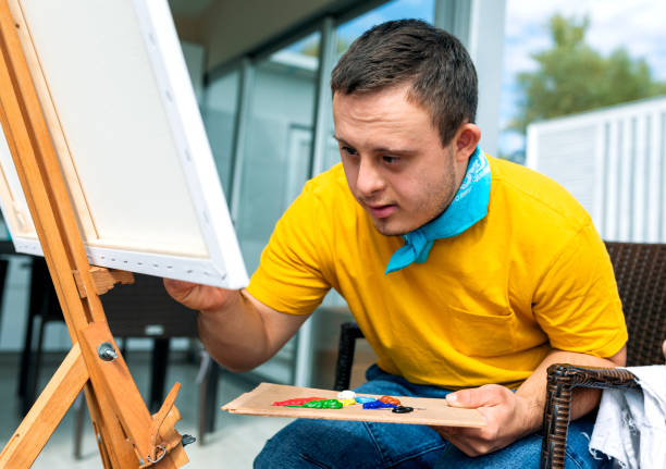 istock Teenage boy artist 1320990683