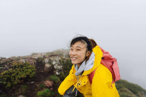 istock Hiking the foggy mountain 1320993176