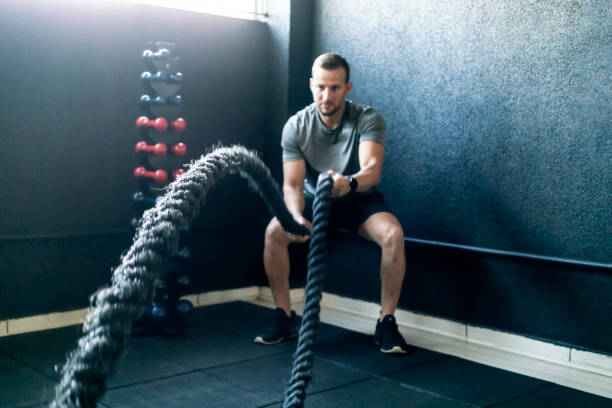 istock Man at the gym 1320993197