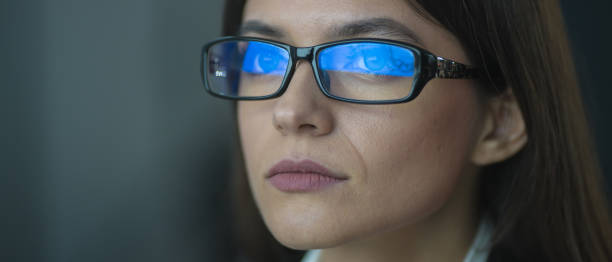 istock The beautiful woman in glasses 1320997314