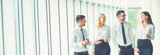 istock The business people walk in the office balcony 1321001036
