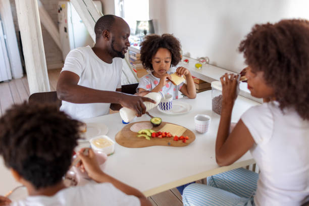 istock Family Having Breakfast Together 1321003939