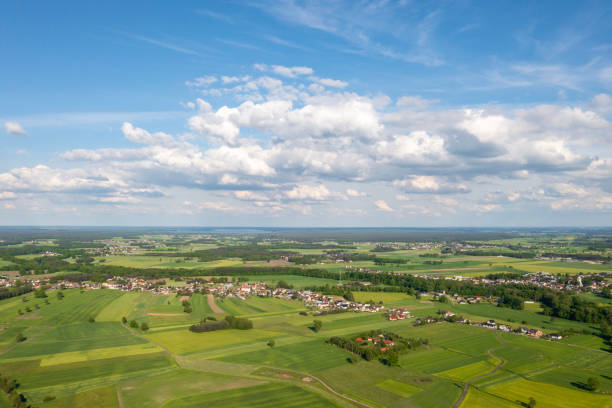 istock Aerial view of the spring landscape 1321006534