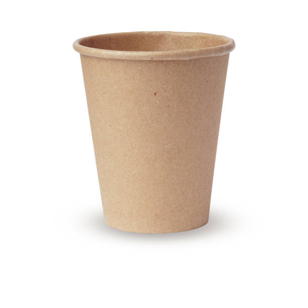 istock Brown paper cup made from ecological materials isolated on white. 1321008113