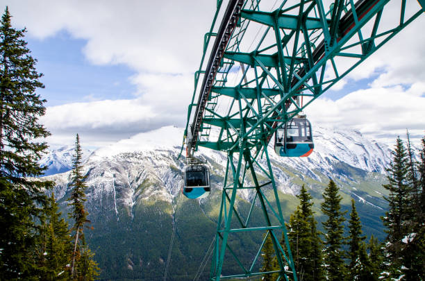 télécabine du mont sulphur - banff gondola photos et images de collection