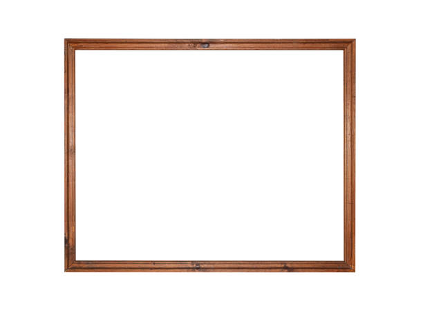 istock Wooden picture frame isolated on white. 1321013388