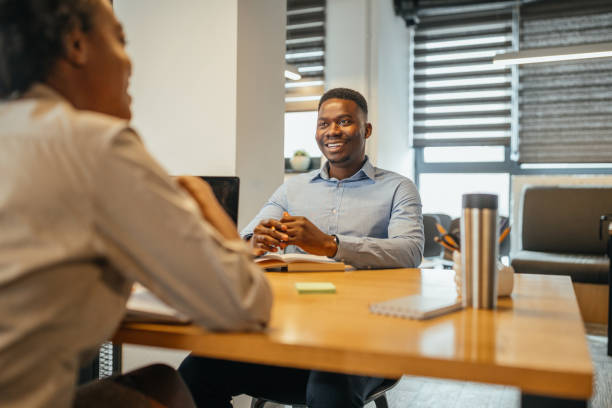 istock Businesspeople having meeting in the office 1321018104