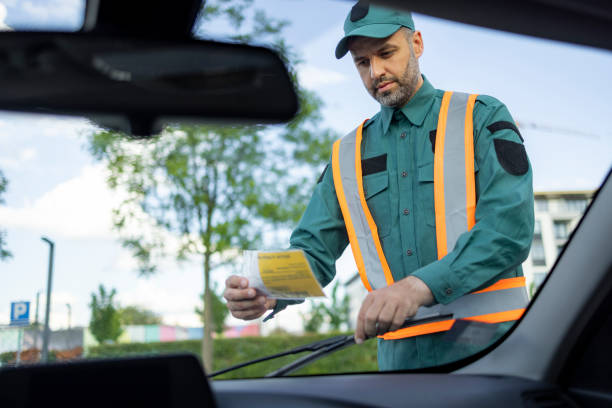istock Committed Caucasian male public worker working as a parking supervisor 1321021824