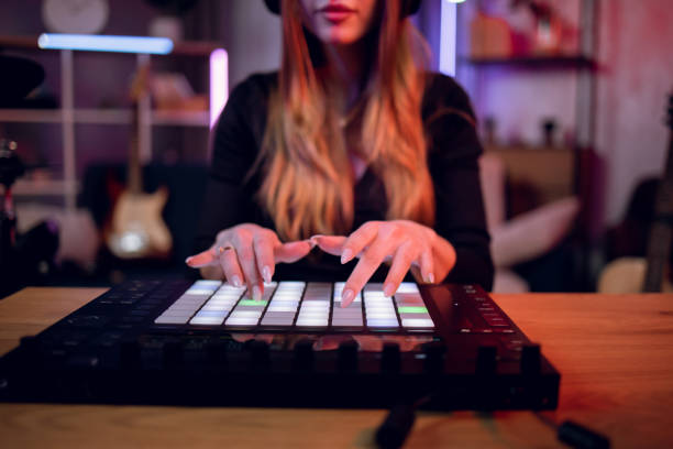 istock Selective focus of woman mixing music on dj controller 1321023645