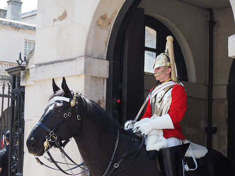 London, Uk - Circa June 2018: Horse Guards horses