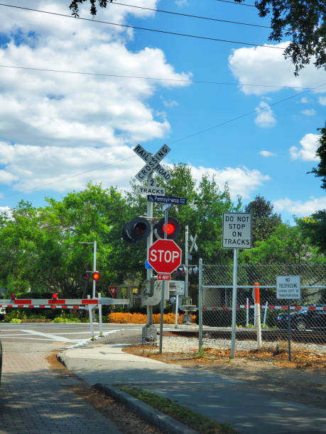 istock Railroad station and track 1321029647