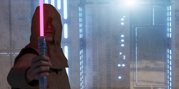 istock a man holds a laser lightsaber in his hands render 3d 1321032080